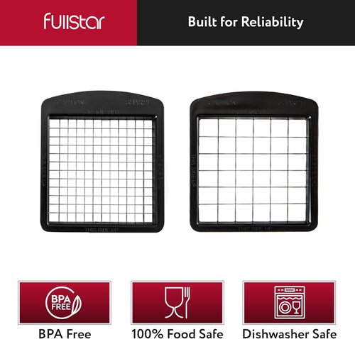 Fullstar Blade Replacement Set - Compatible with Select Fullstar Chopper Models | 2-Piece Insert Set for Large & Small Dice (3.9 x 4.4 Inches)