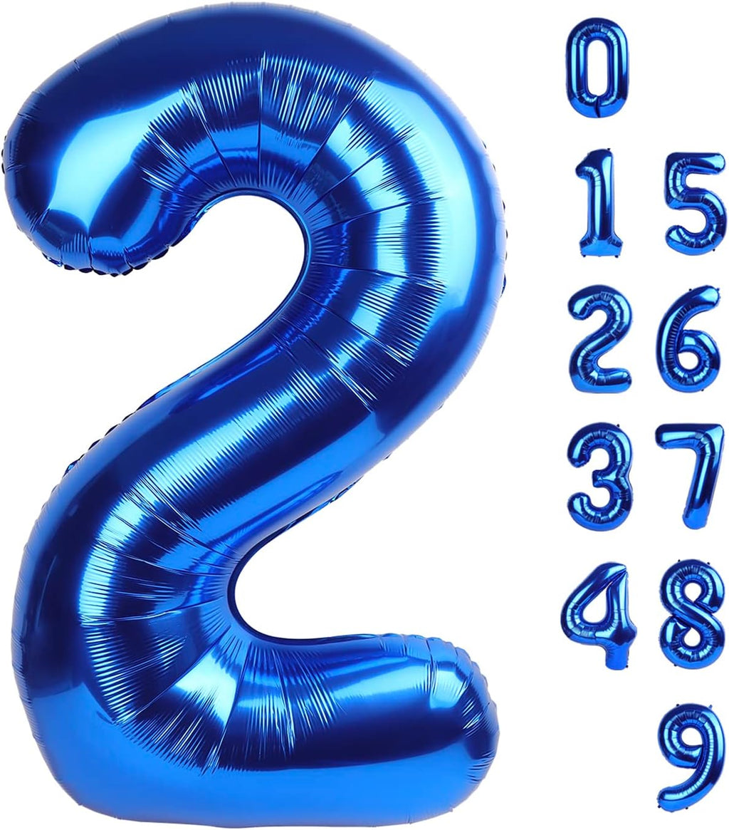 Numbers Balloon 40 Inch - Navy Blue Birthday Decorations for 2nd, 12th, 21st Parties & Graduations