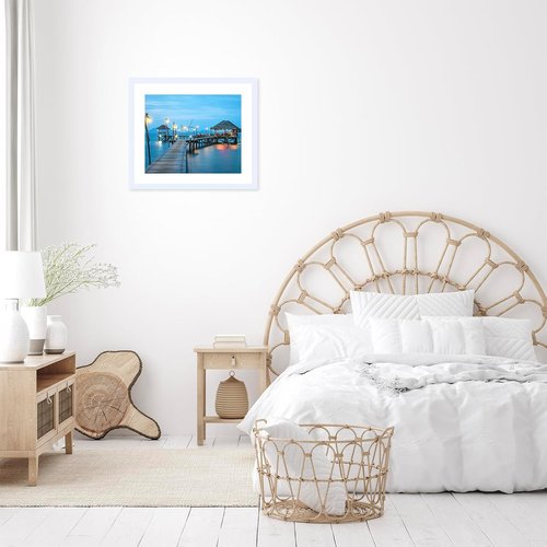 JCJMY 20x25 Picture Frame - Versatile Wall Hanging for 16x20 Photos with Mat or 20x25 Without Mat, White