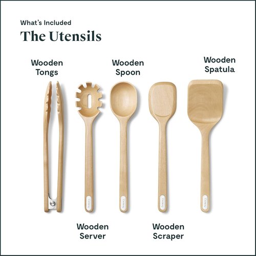 Caraway Kitchen Prep & Cutting Board Set - Non-Toxic Wooden Utensils & Knives - 3 Boards in Cream