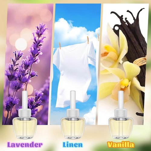 Air Wick Plug-In Air Freshener Refills - Lavender, Linen & Vanilla Scent - 12 Pack, 7.92 Fl Oz