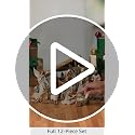12-Piece Christmas Nativity Scene Set with Creche, Hand-Painted Resin Figurines