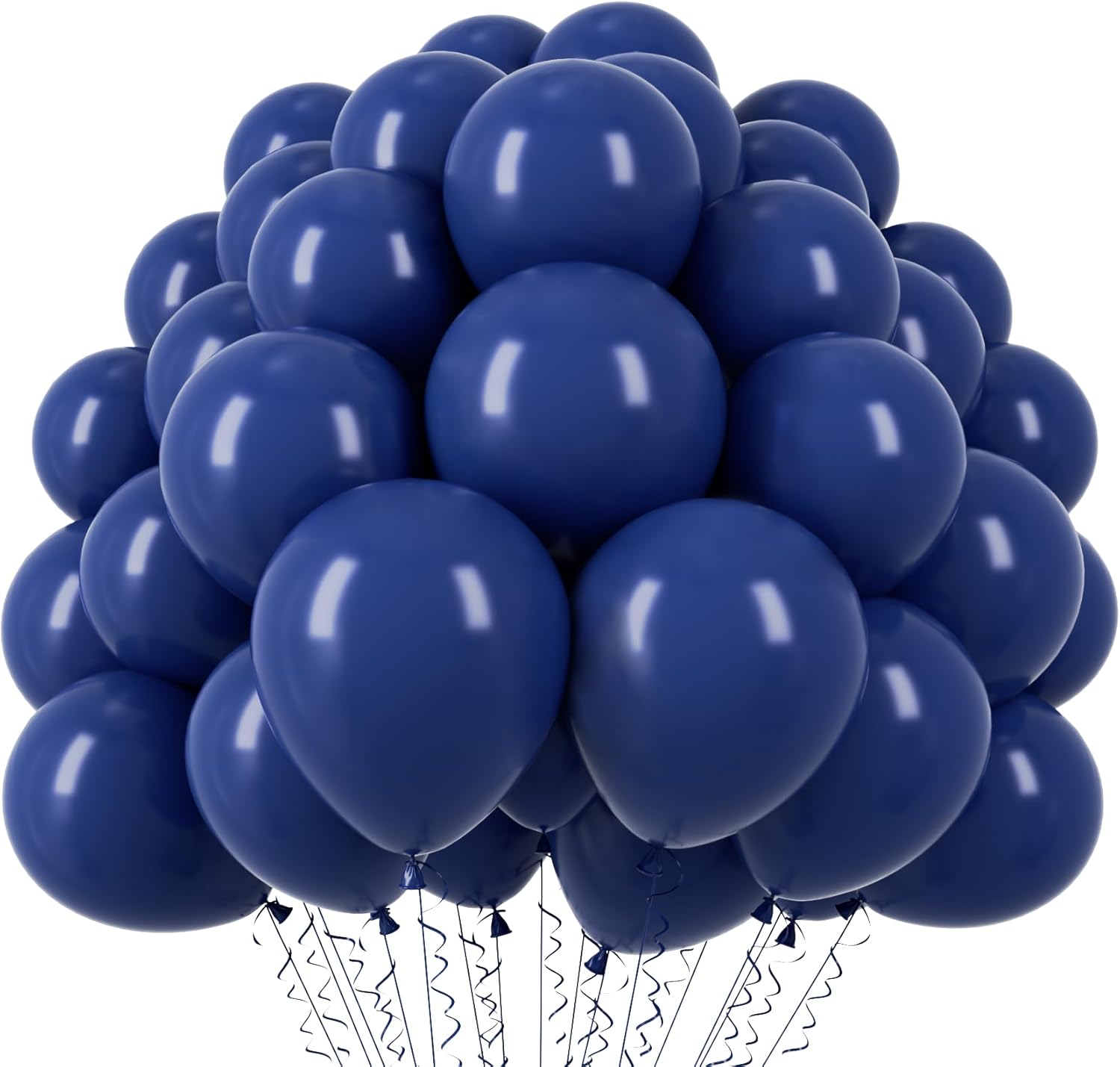 Voircoloria Navy Blue Balloons - 110pcs 12-Inch Dark Blue Latex for Graduation, Wedding & Parties