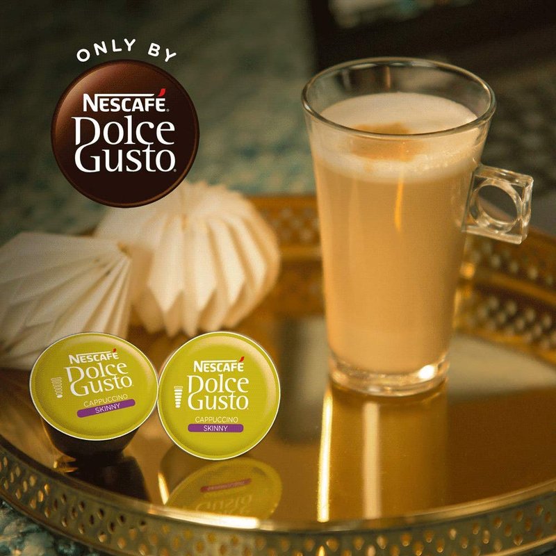 Nescafe Dolce Gusto Pods, Skinny Cappuccino, 16 capsules, Pack of 3