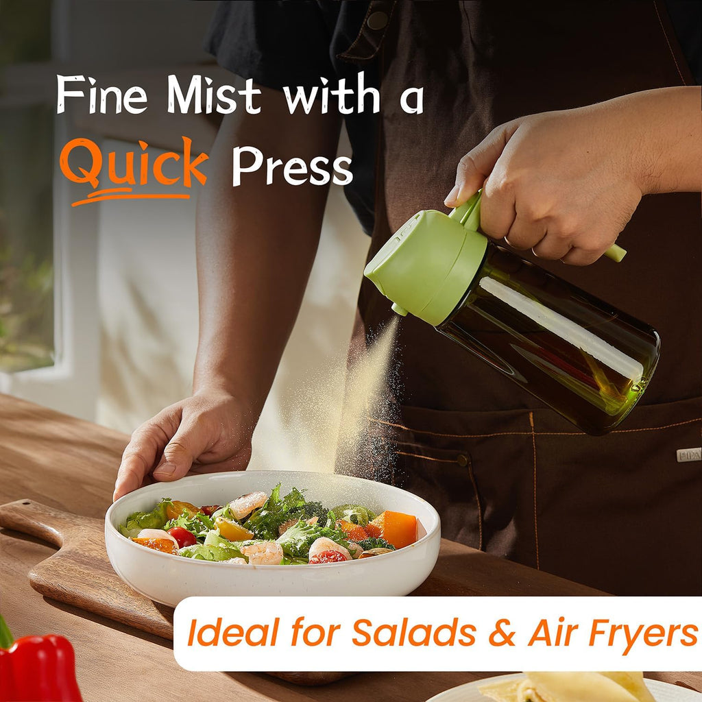 TrendPlain - Olive Oil Dispenser Bottle | 16oz Kitchen Gadget & Air Fryer Accessory - Green