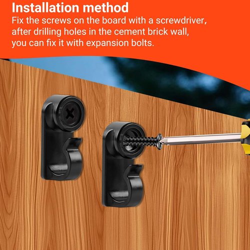 60 Pack String Light Hooks by [Brand Name] - Weatherproof Clips for Hanging Christmas Lights | Black