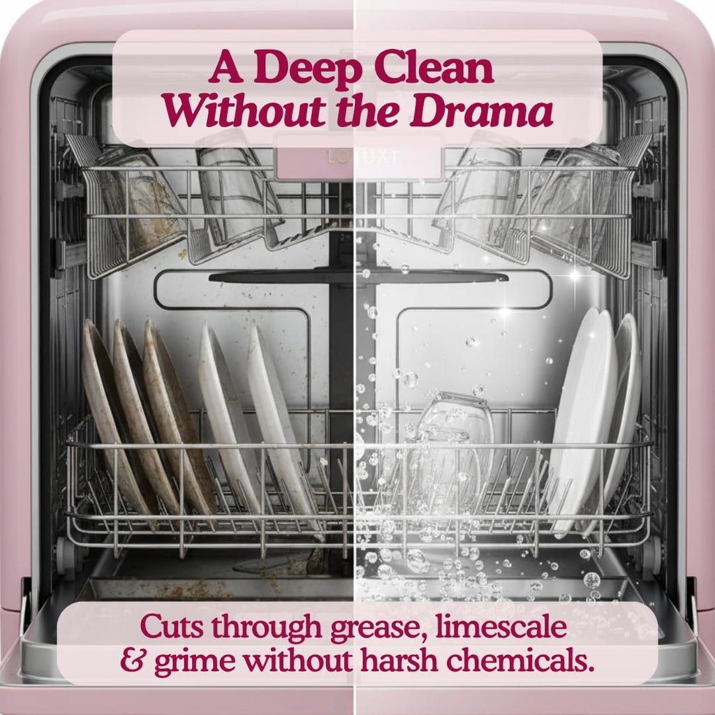 Skiennix Dishwasher Cleaner Tablets - Unscented Deep Cleaning for Limescale & Odors - 6-Month Supply