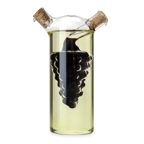 True Napa Olive Oil and Vinegar Cruet with Cork Stopper, Perfect for Housewarming, Picnic, Dinner, BBQ, Outdoor Party, Salad Bar Accessories, Home Essentials, Set of 1