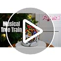 9.65IN Large Christmas Tree & Spinning Train Village Set - Pre-Lit Artificial Decor