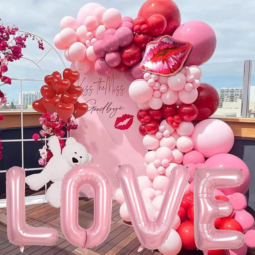 Skiennix 40-Inch Pastel Pink Letter Balloon U - Giant Custom Mylar Foil Balloon for Birthday Parties