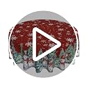 Geoocii Christmas Snowman Tablecloth 60-Inch Round Red Holiday Decor