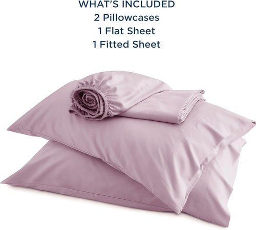 Bedsure Cooling Bed Sheets - Rayon from Bamboo, Breathable & Soft | Full Size, Deep Pocket Up to 16 Inches, Lavender