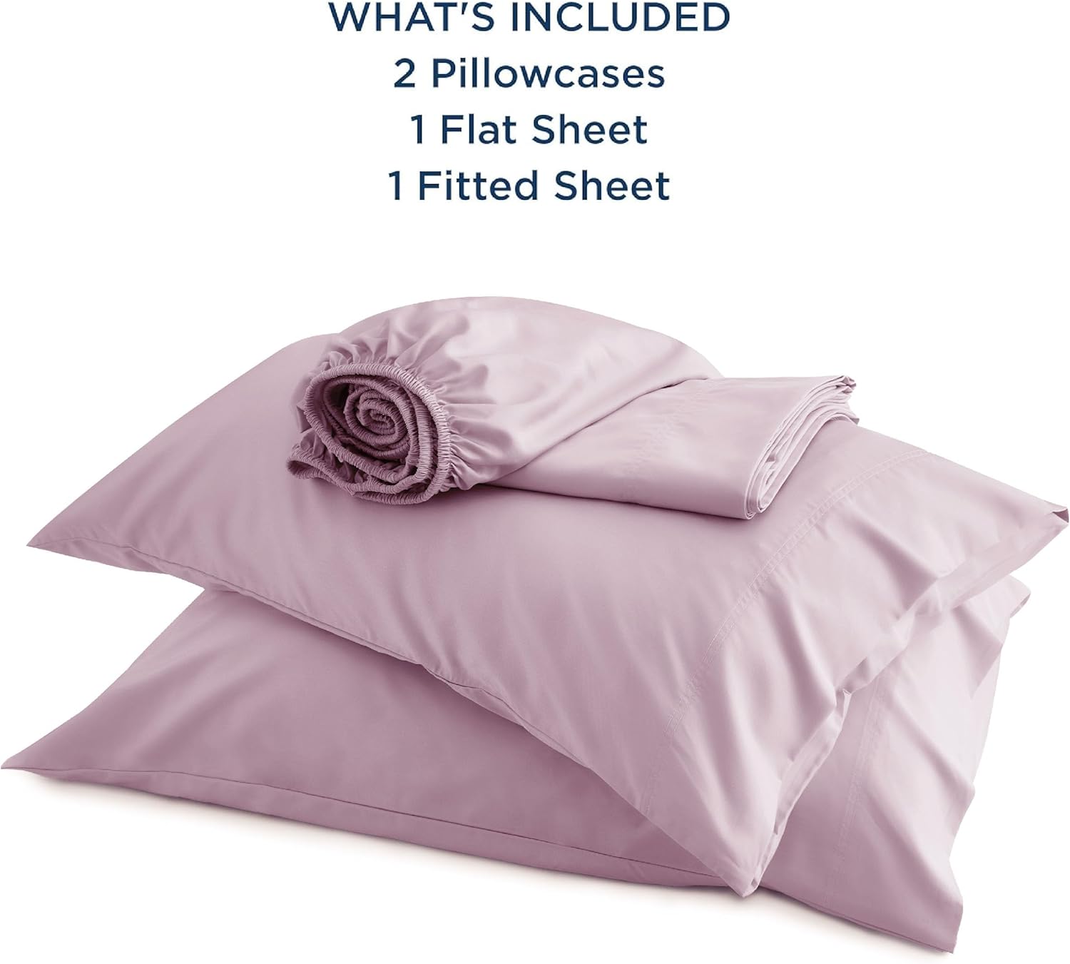 Bedsure Cooling Bed Sheets - Breathable Rayon from Bamboo, Deep Pocket Up to 16 Inches, Lavender