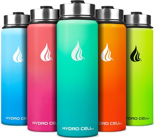 HYDRO CELL Stainless Steel Insulated Water Bottle - Versatile for Hot & Cold Drinks | Mint Green 24oz