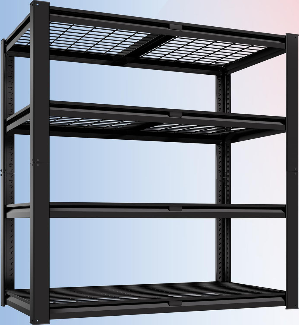 PrimeZone Heavy Duty Garage Shelving - 2200 LBS Capacity, 4-Tier Adjustable Metal Rack | 40" W X 20" D X 60" H