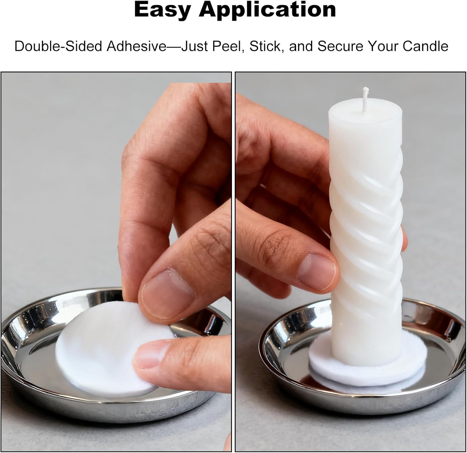 Skiennix 32Pcs Candle Adhesive Grippers - Sticky Dots for Taper Candles & Holders | Perfect for Holiday Decor