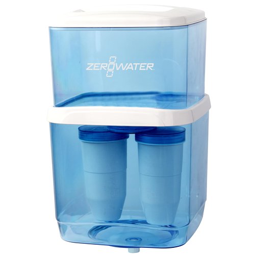 Avanti ZeroWater Refillable Filtered Water Cooler Bottle Kit Top Loading Water Cooler Water Dispenser with Ionic Filtration System, Includes TDS Meter, Blue
