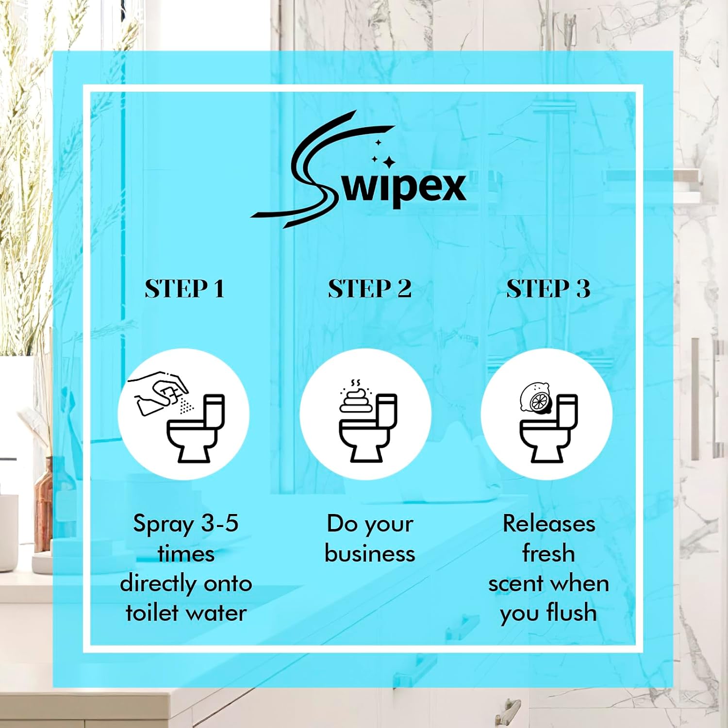 Skiennix Toilet Spray - Poop Odor Eliminator | Travel Size Air Freshener - Ocean Coconut Eucalyptus (3 Pack, 1 FL.OZ Each)