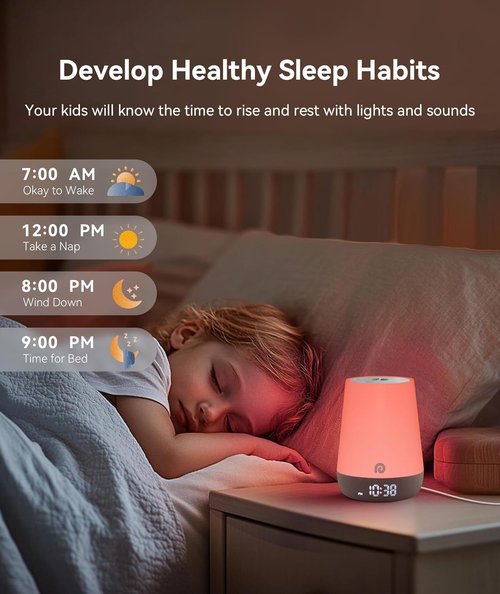 Dreamegg Nite 1 - Baby Sound Machine with Night Light & Sleep Trainer | 34 Soothing Sounds, App Control