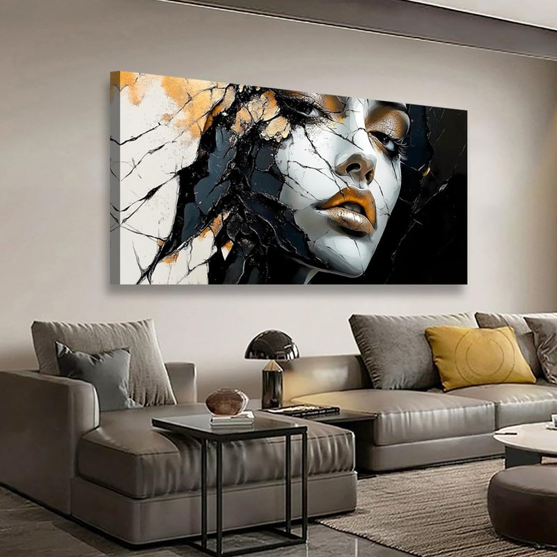 Apahavk White Maiden Pictures Canvas Wall Art for Living room Office Bedroom Wall Decor,Abstract Wall Art Print Modern Noble Butterfly Oil Painting Artwork Waterproof Ready to Hang-20x40inch