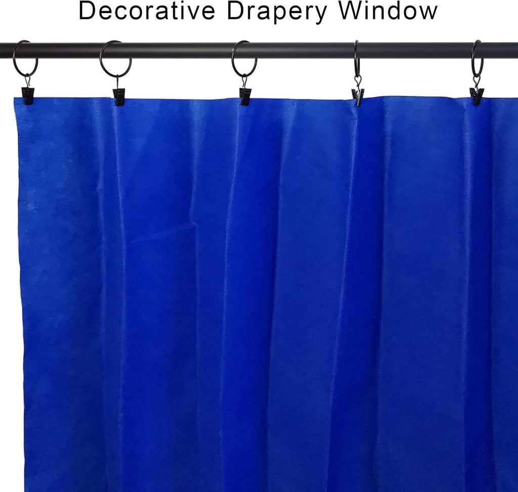Skiennix Curtain Rings - 40 Pack Drapery Clips with 1.26" Interior Diameter - Fits Up to 1" Rod, Black