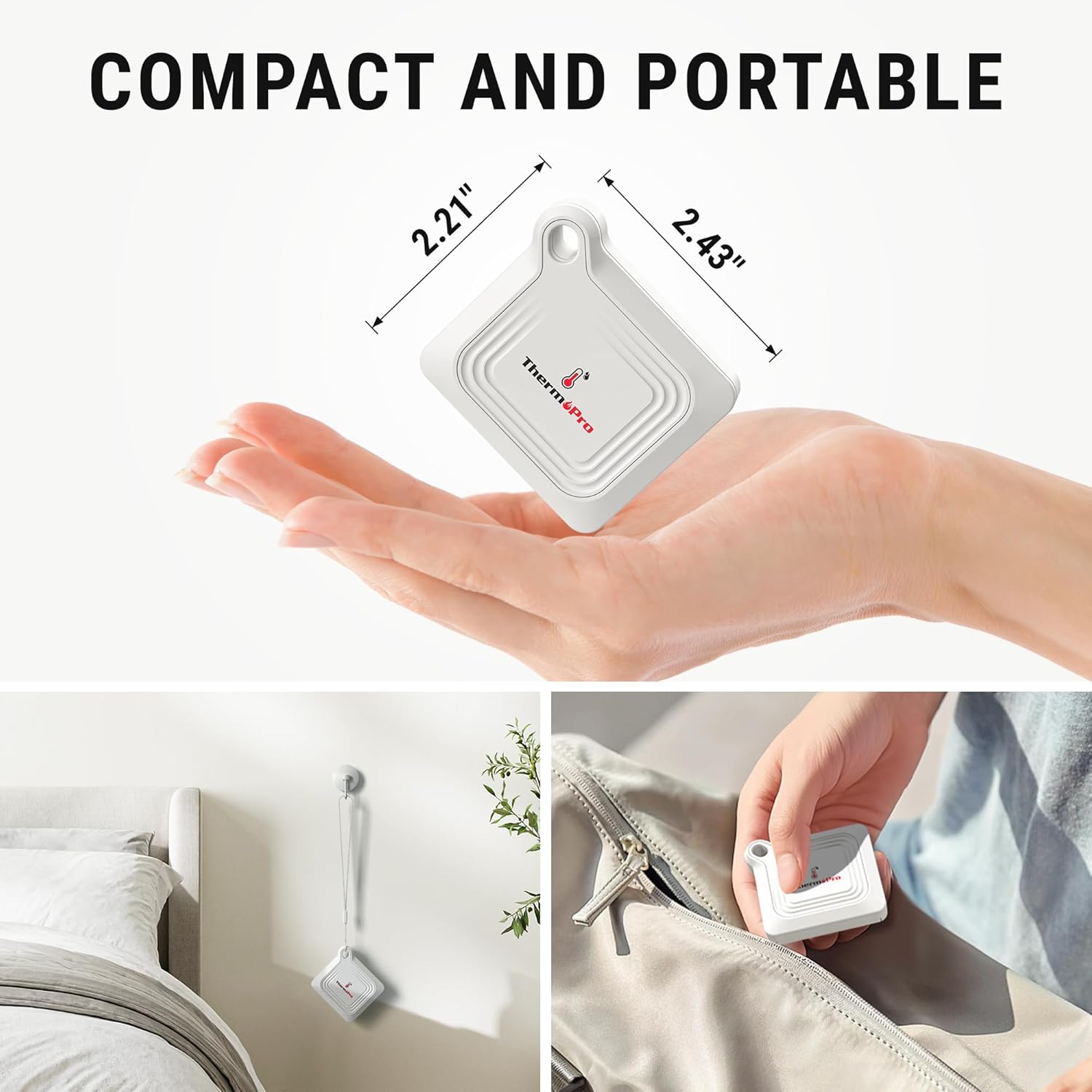 ThermoPro Bluetooth Thermometer | 260FT Range Temperature & Humidity Monitor with App Control & Data Logging (TP351)