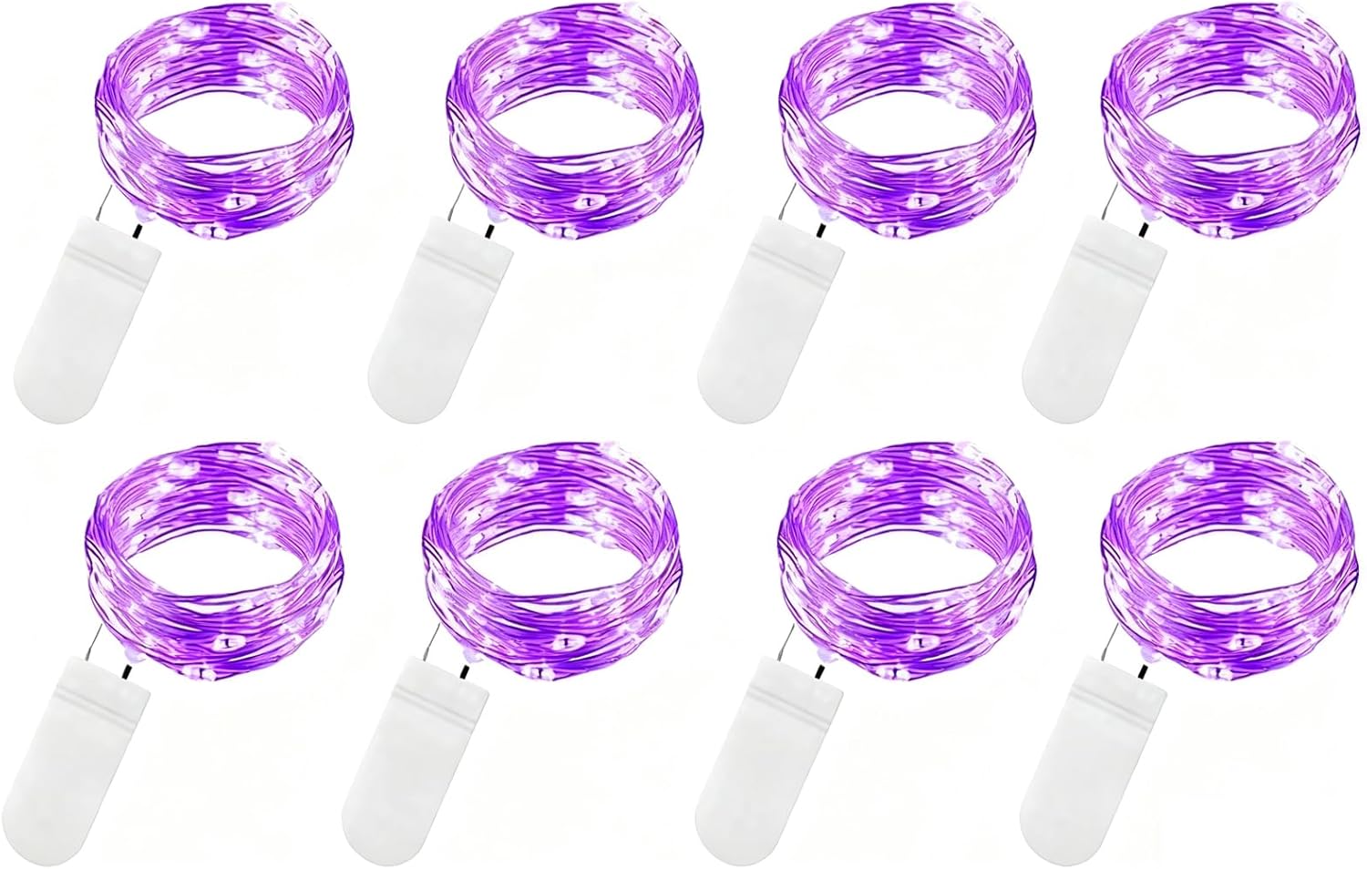 VOOKRY 30 LED Fairy Lights - 10 ft Waterproof Purple String Lights for Weddings, Parties & Decor