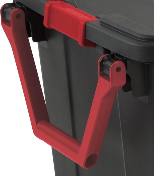 40 Gallon Wheeled Storage Tote by [Brand Name] - Heavy-Duty Plastic with Latch Lid & Pull Handle | Blue, 2 Pack