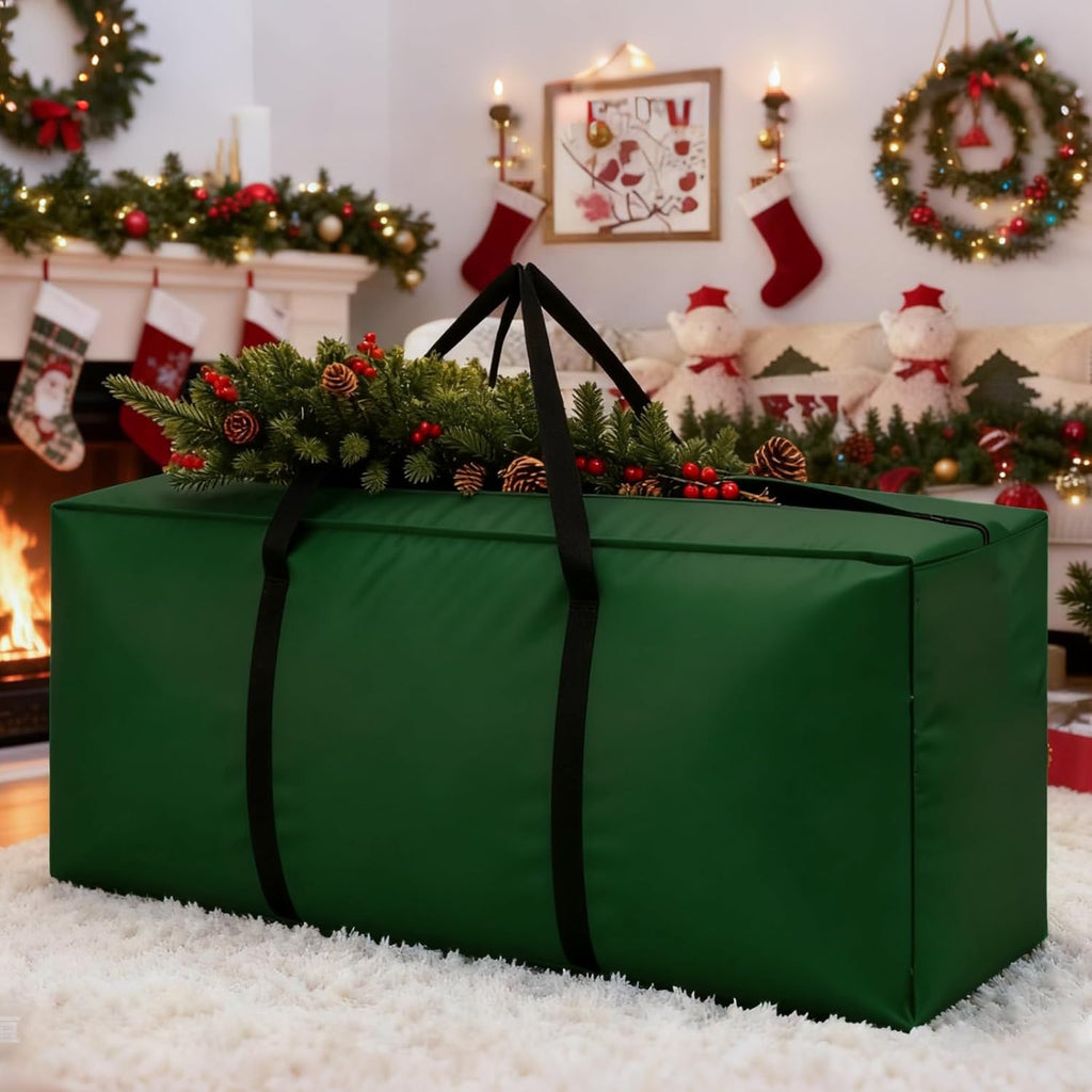 Skiennix Extra Large Christmas Tree Storage Bag - Fits Up to 12 Ft Trees | Heavy Duty Waterproof, 68” L x 30” W x 20” H