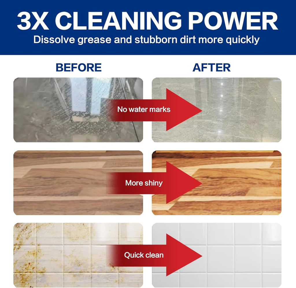 YHOVID Multi-Surface Floor Cleaning Solution - Compatible Refill for Tineco Vacuum Mop | 4 Bottles, Original Formula