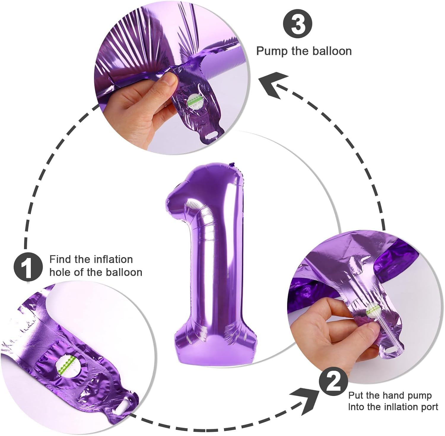 Numbers Balloons - 40 Inch Purple Foil Balloons for 16th Birthday & Wedding Celebrations