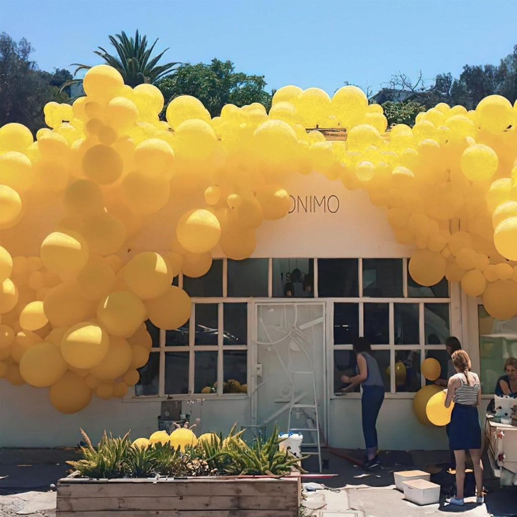 PartyWoo Mustard Yellow Balloons - 100pcs 12 Inch Boho Neutral Fall Decor for Celebrations