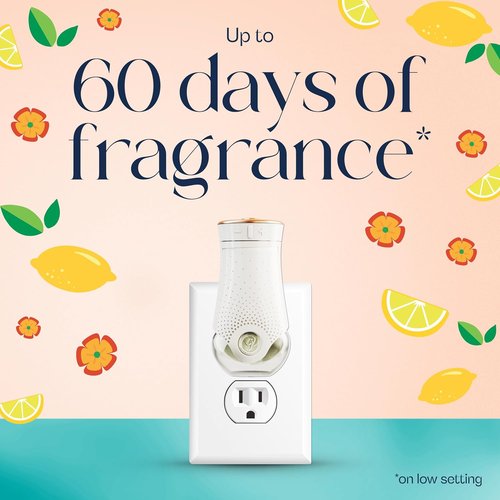 Glade PlugIns Refills Air Freshener - Lemon Zest & Poppy Scented Essential Oils | 0.67 Fl Oz, 5 Count