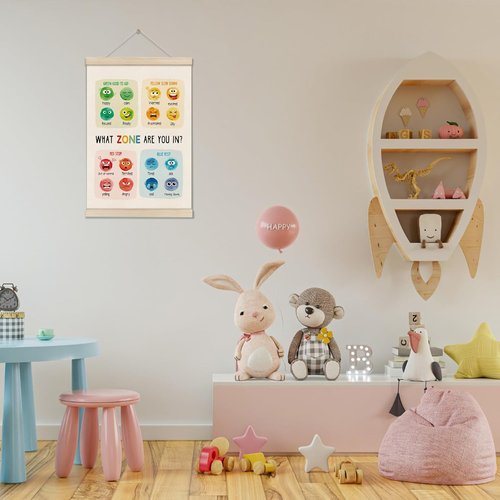 Doi-Lanee Mental Health Poster Frame - Emotions Wall Decor for Therapy Offices | 16x12 Inch