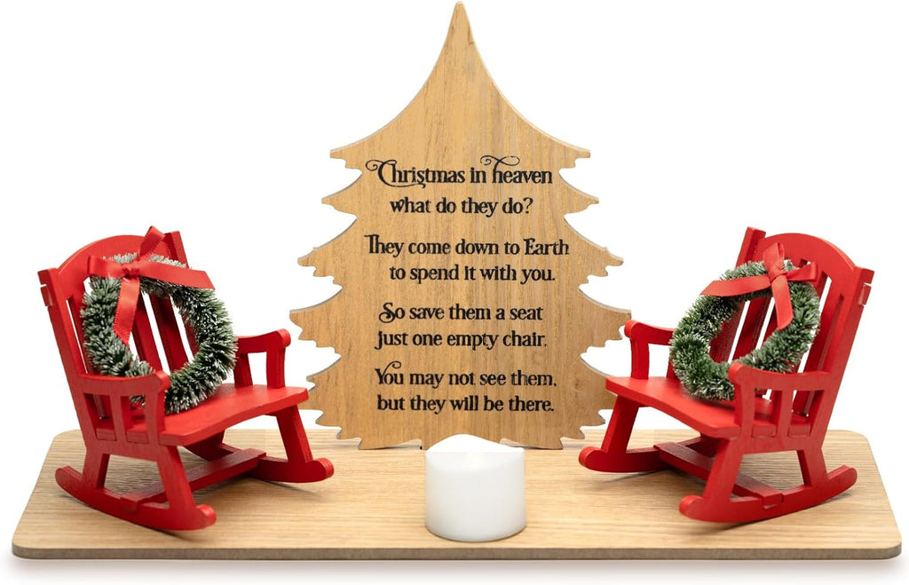 Regine Switzerland Christmas Memorial Candle Holders - Elegant Rocking Chair Ornament | Thoughtful Gift for Loved Ones
