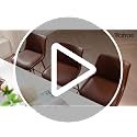 Set of 3 Counter Height Bar Stools, Upholstered Faux Leather with Back
