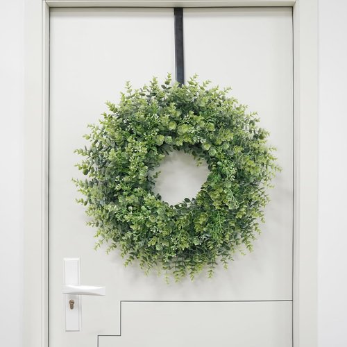 Boxwood Wreath - 26'' Large Artificial Greenery for Front Door | Indoor/Outdoor Farmhouse Decor
