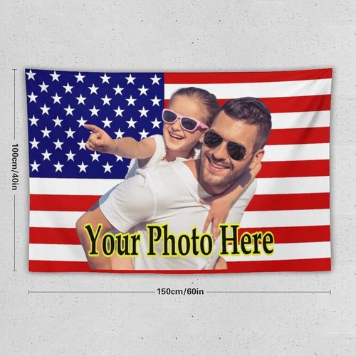 KAMXPOE Custom Wall Tapestry - Personalized Photo Blanket for Dorm Room | 60x40 Inch Design