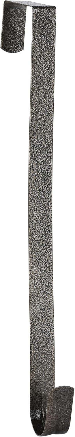 Sattiyrch 12" Wreath Hanger - Durable Steel Over The Door Hook in Textured Bronze Finish