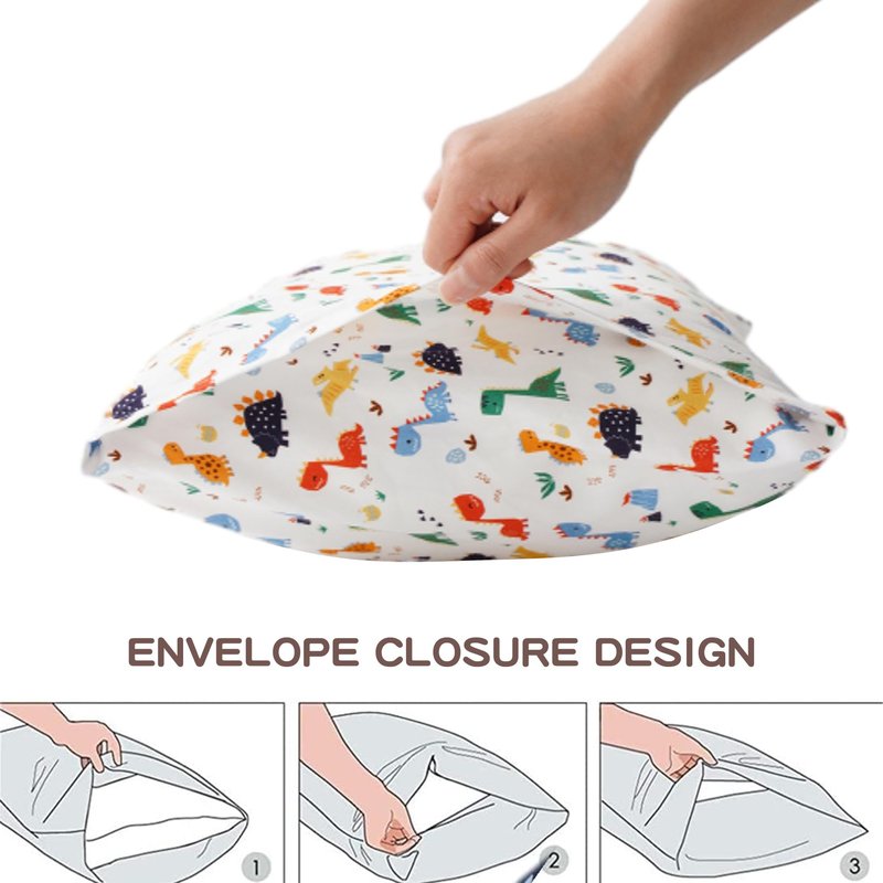 Bunnikins & Clover Toddler Pillows with Pillowcase, 13"x18" Soft Cotton Kid Pillows for Sleeping, Bedding Small Pillow for Boys and Girls Aged 2-5 Years
