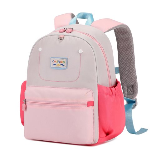 Sisipoet Cute Toddler Backpack, Kindergarten Backpack for Girls Boys 2-5, 12" Kids Mini Preschool Bags Pink for School & Travel