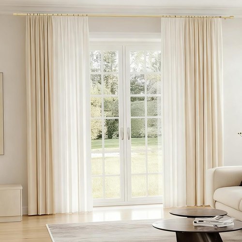 Gold Adjustable Curtain Rods by [Brand Name] - 5/8” Diameter, 30-60 Inch for Small Windows | 2 Pack with Brackets