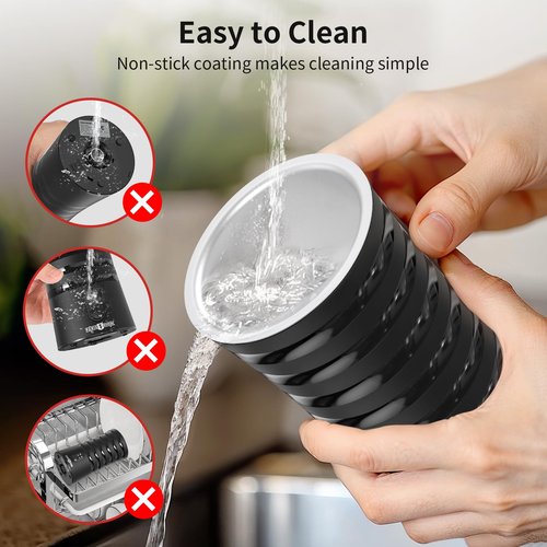 Paris Rhône Milk Frother, 4-in-1 Milk Steamer and Frother, Hot & Cold Foam Milk Warmer with Temperature Control, Auto Shut-Off Frothers for Coffee, Latte, Cappuccino, Macchiato