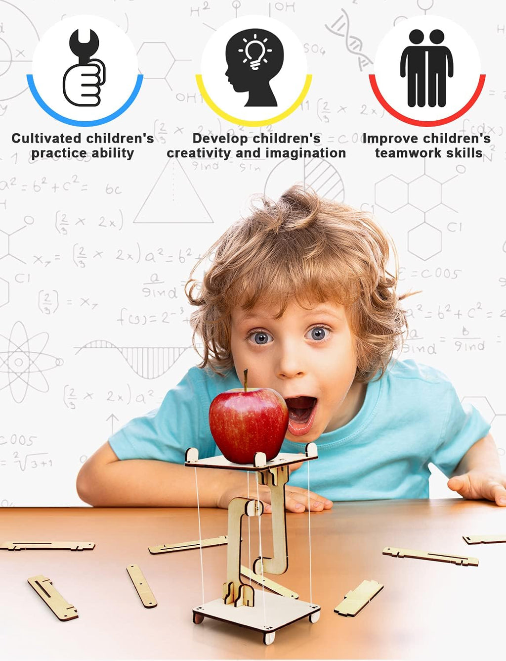Poraxy 6 in 1 STEM Kits for Kids | Educational Science Building Projects & 3D Wooden Puzzles | Ages 8-13