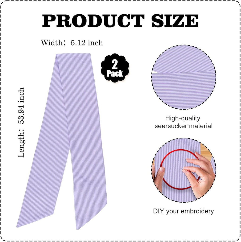 Purple Striped Wreath Ribbon Set by [Brand Name] - Elegant 5.12" Wide x 54.33" Long for Easter Decor