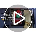 6FT Hanging Joy Santa Inflatable Christmas Decor with 5 LED Lights - TwoBees Outdoor/Indoor Blow Up