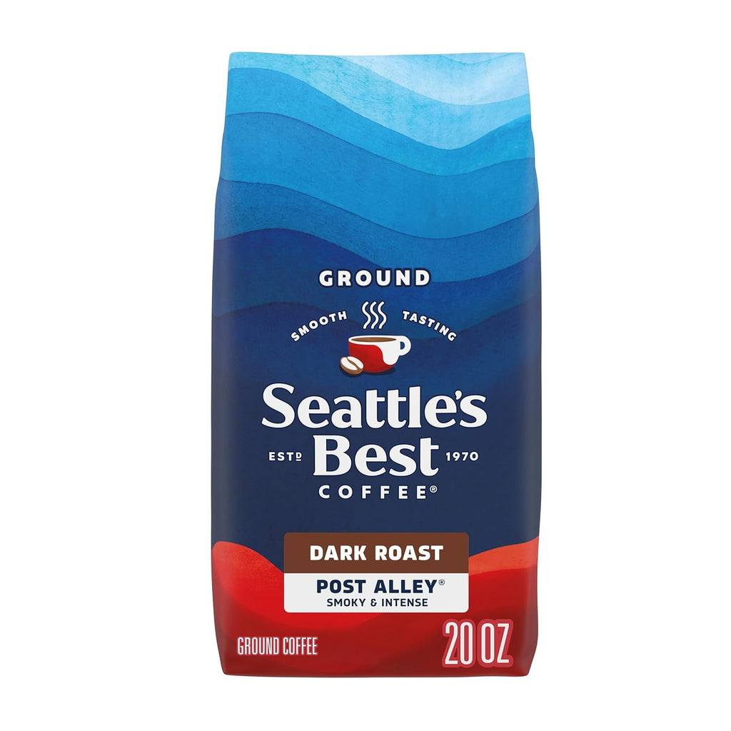 Seattle’s Best Coffee - Dark Roast Ground Coffee | 100% Arabica, Post Alley Blend, 20 oz Bag