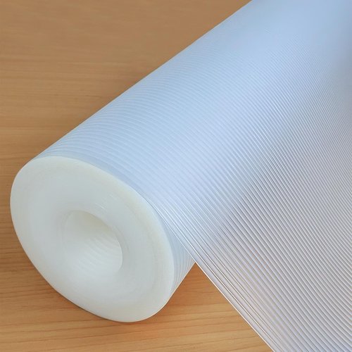 Hersvin Shelf Liners 16 in x 20 ft EVA Drawer Mats, Non-Adhesive Cupboard Protector, Kitchen Cabinet Lining Fridge Liner (Clear Stripe, 40.7x610cm)