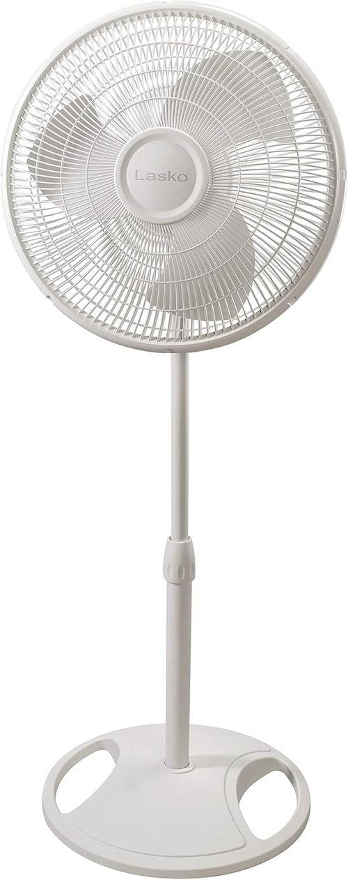 Lasko 2520 Oscillating Stand Fan - 16 Inch White Design for Optimal Air Circulation