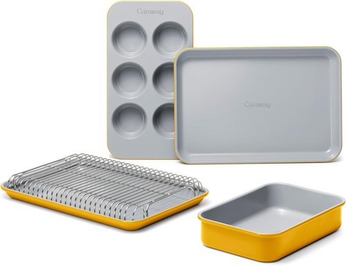 Caraway Mini Bakeware Set - Non-Stick, Non-Toxic Ceramic Coating - Compact Pans for Small Kitchens | Marigold